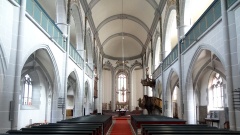 Innenansicht der Marienstiftskirche in Richtung Chorraum.
