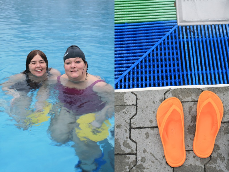 Schwimmen und Schwatzen