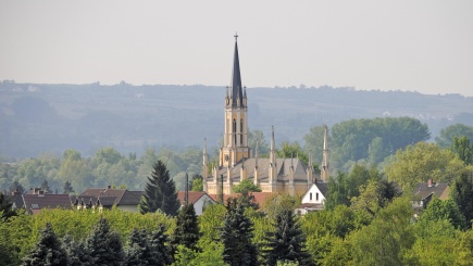 Blick auf die Johanniskirche in Eltville  
