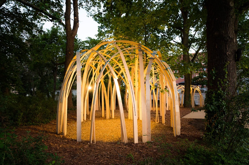 Sakralraum aus Holz in Wittenberg