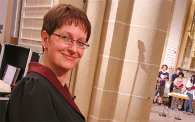 Antje Borchers ist seit 2008 Prädikantin in St. Nicolai. Sie ist die Predigerin im ZDF-Gottesdienst aus Lemgo. Foto: Gerd Borchers